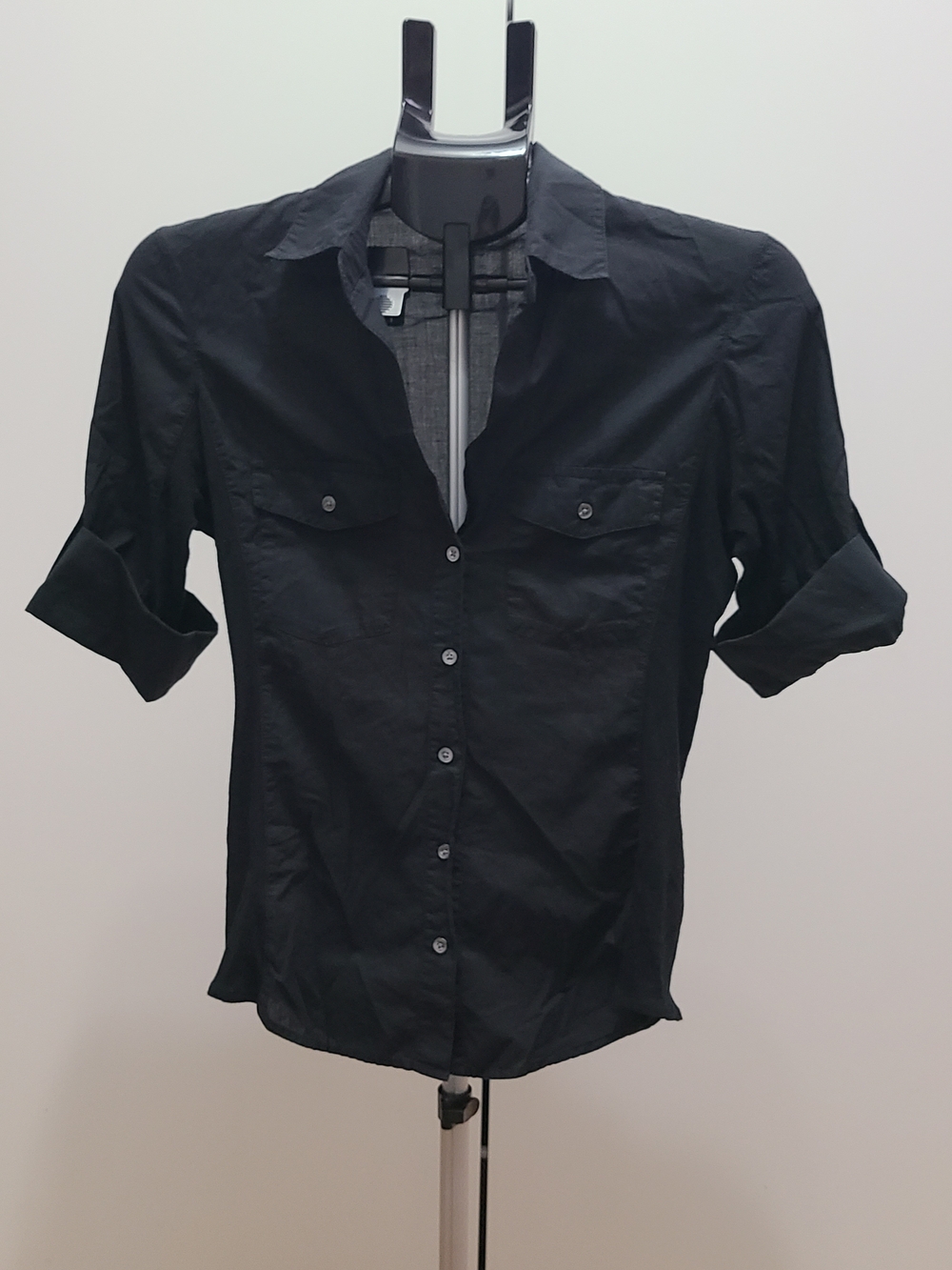 James Perse Black Casual Button-Down Shirt